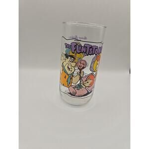 Flintstones The Blessed Event Glass Cup 1991 Hardees Pebbles First 30 Years
